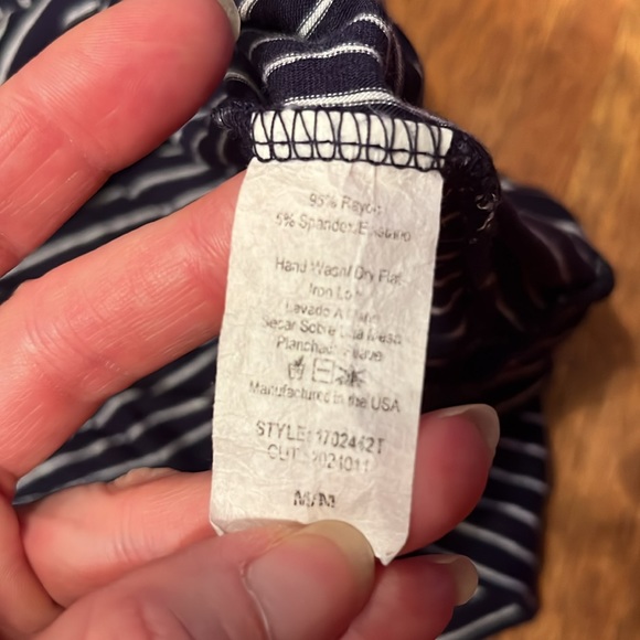 Like new Chris & Carol navy/ white striped hooded top - Picture 11 of 12